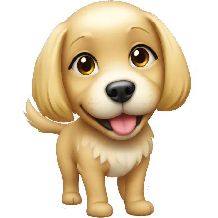 Girl blond cute dog emoji