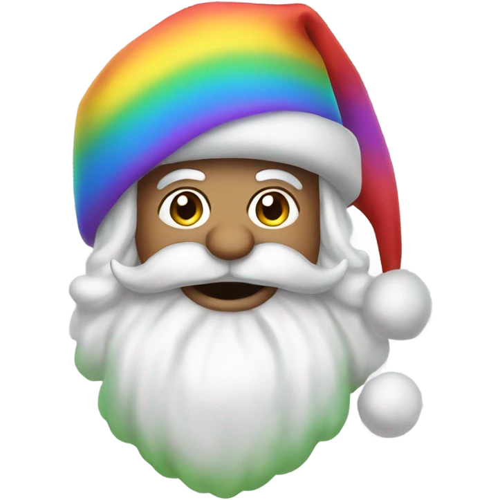 Rainbow Santa emoji