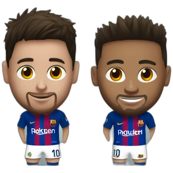 Messi and Neymar emoji