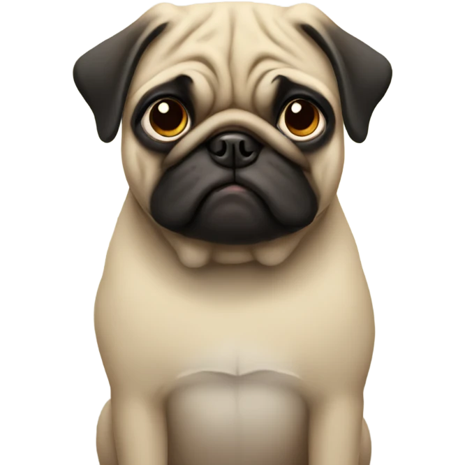 Sad pug emoji