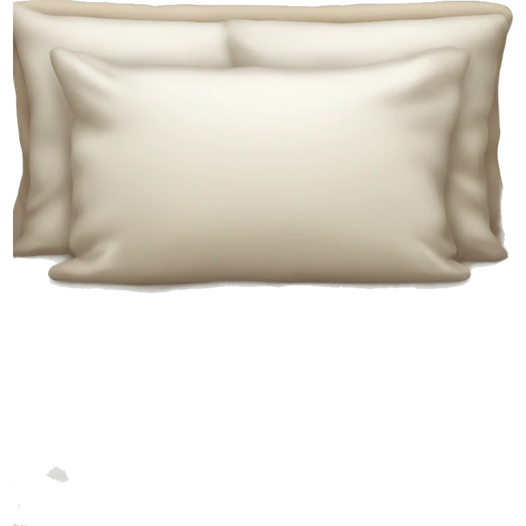 Beige and white bed with puffy blanket emoji