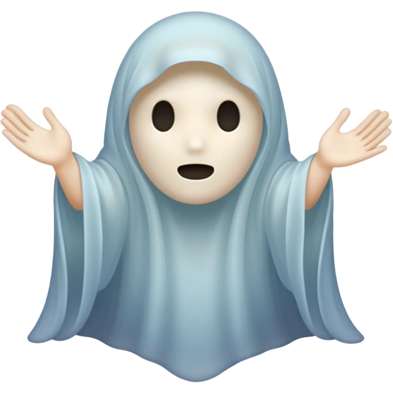 realistic ghost without a face emoji