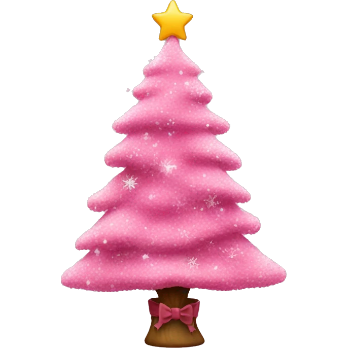 Asthetic Pink christmas tree  emoji
