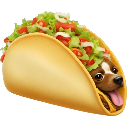 Taco dog shoe emoji