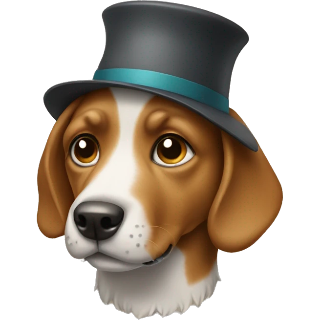 dog wearing a hat emoji