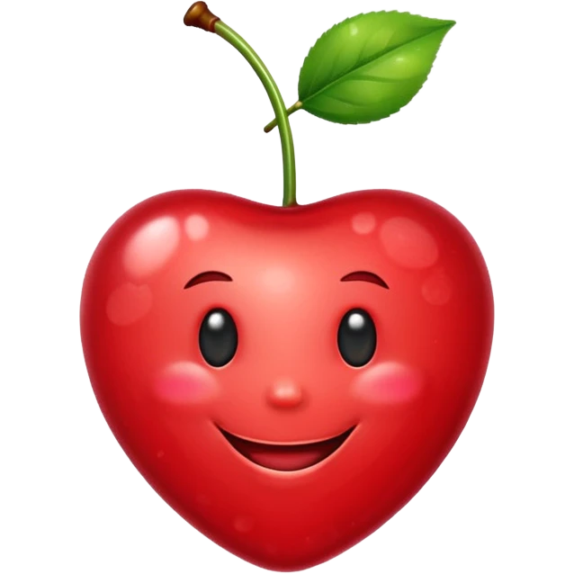 washed smiling cherry emoji