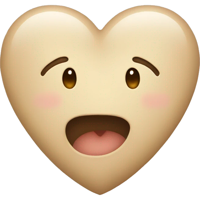 Beige heart emoji