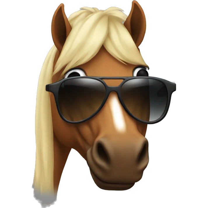 horse with sunglasses  emoji