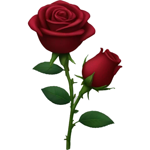 Dark red rose  emoji