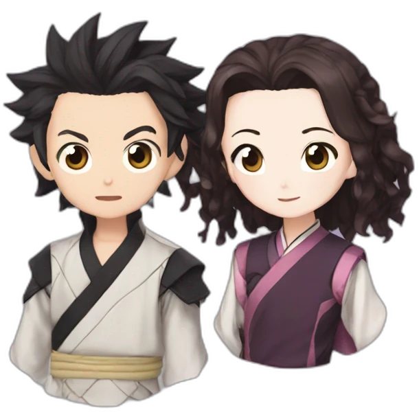 Nezuko et tanjiro emoji
