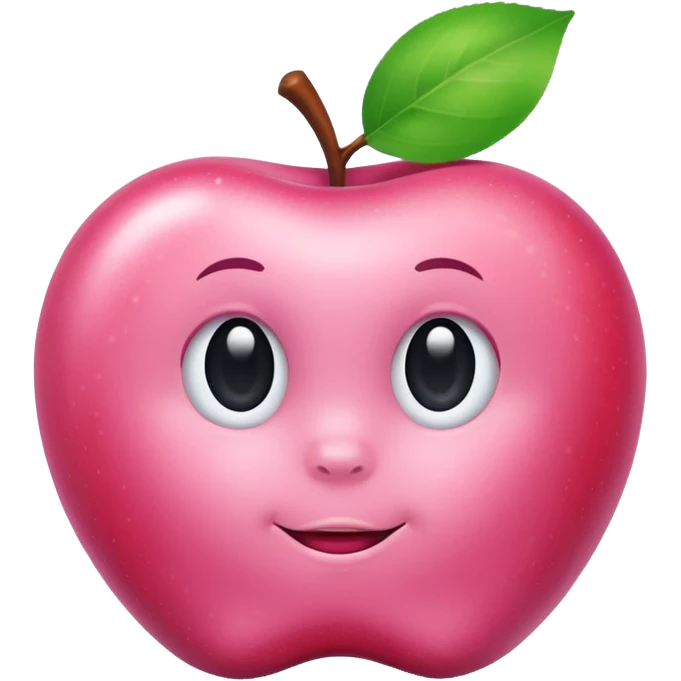 baby pink colored clear apple without eyes or mouth  emoji