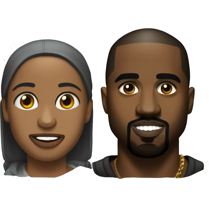 Kanye West next To Tupac  emoji