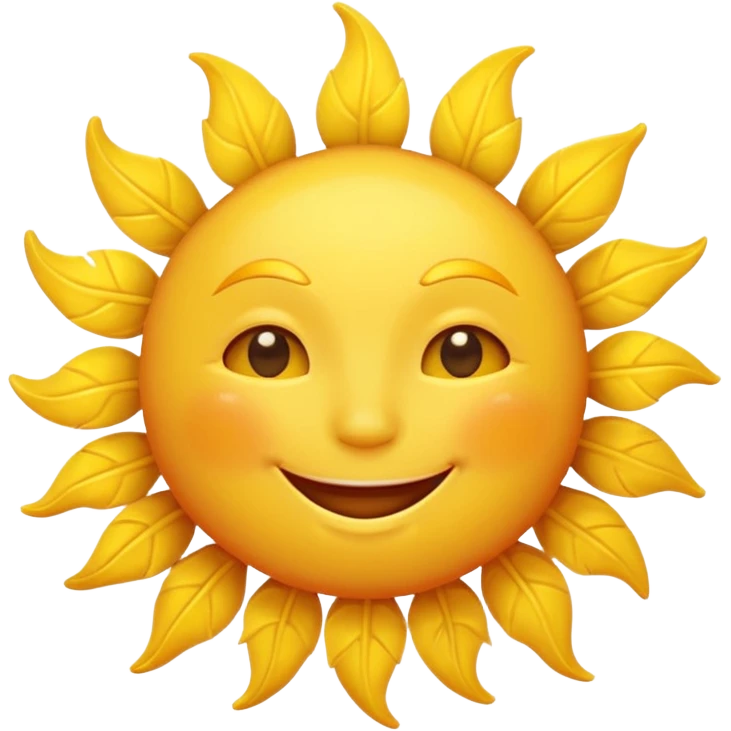 a happy sun emoji