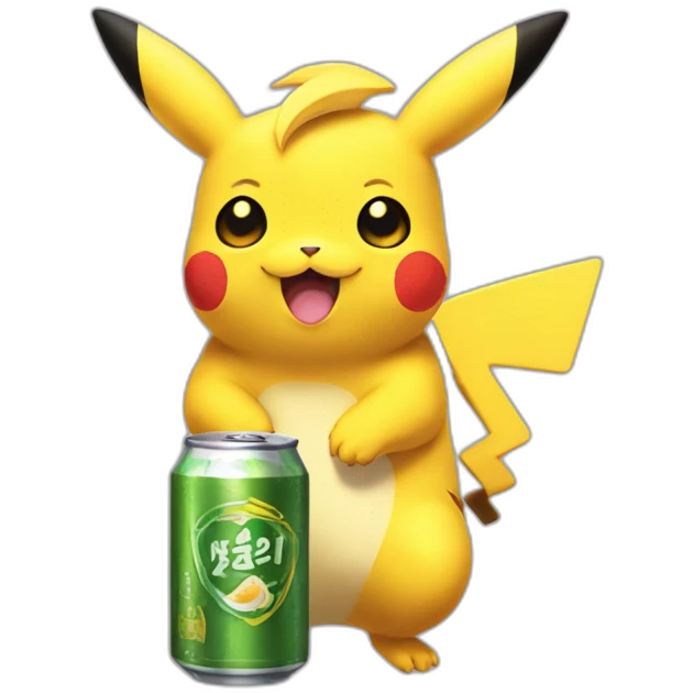 Pikatchu avec une bière emoji