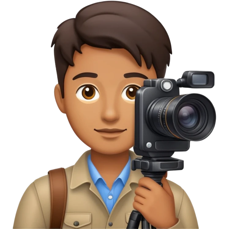 Photographer with a camera emoji