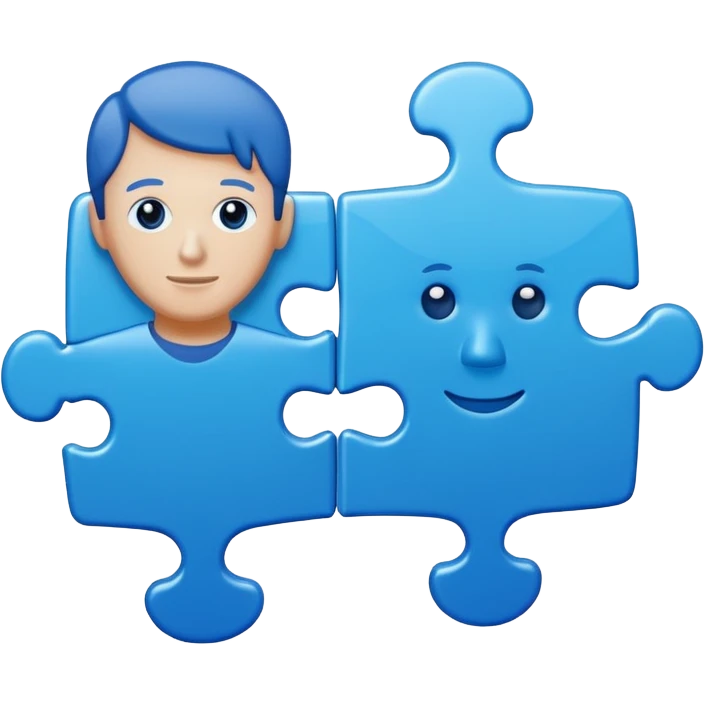 single jigsaw piece playing person emoji