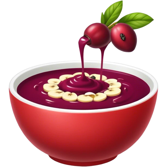 Red açai bowl  emoji