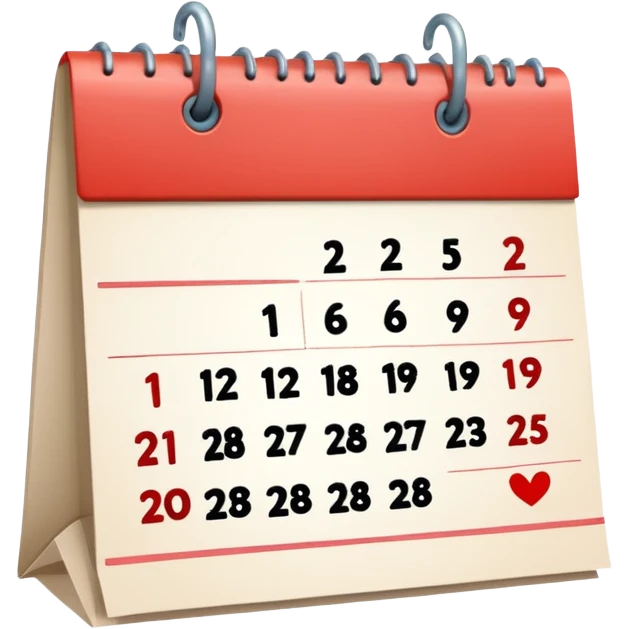 calendar with handwritten '2 days' on it emoji