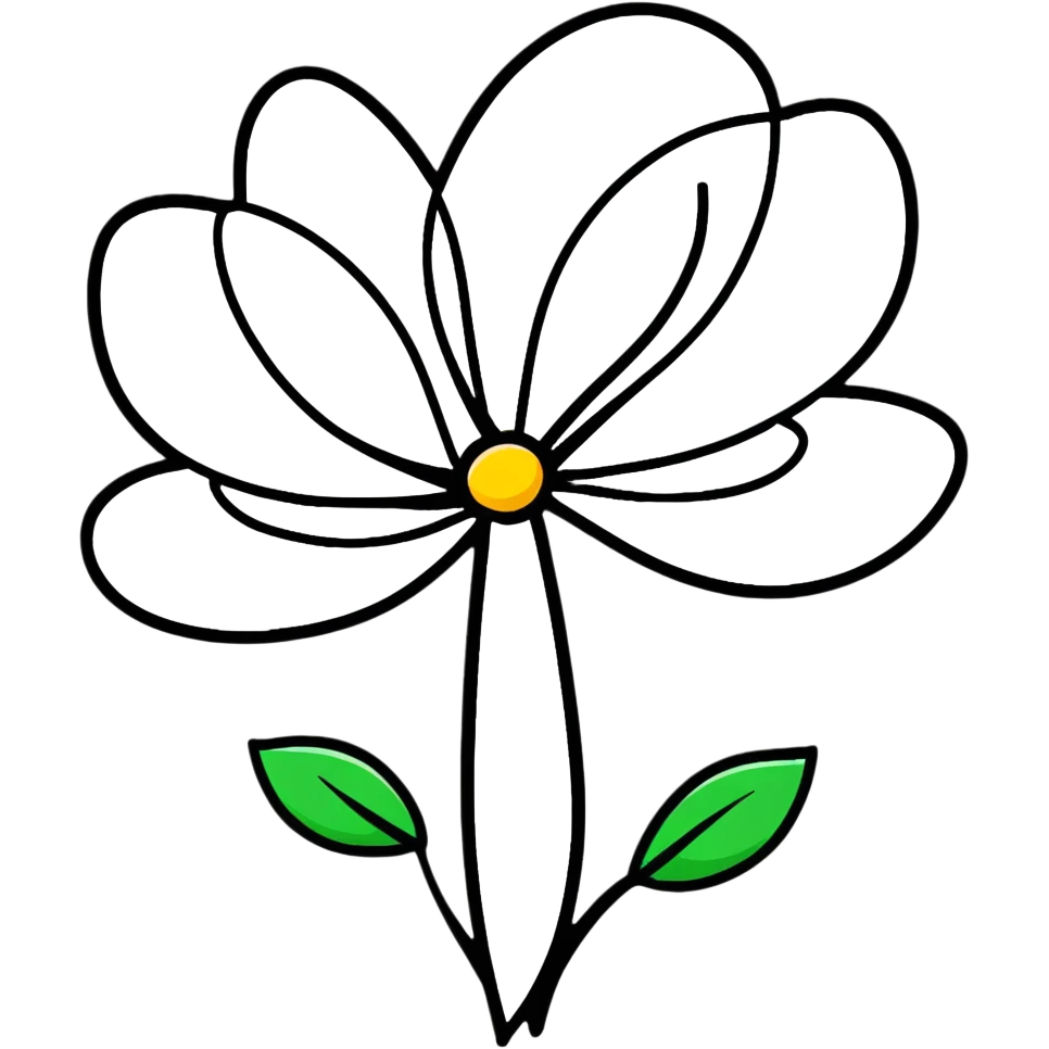 playful and bright cartoon flower sticker emoji