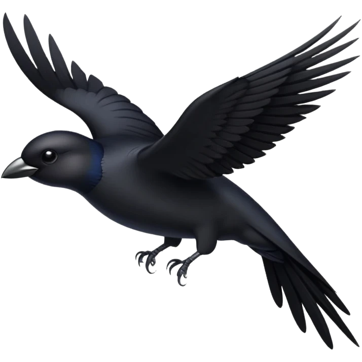 Black swallow flying emoji