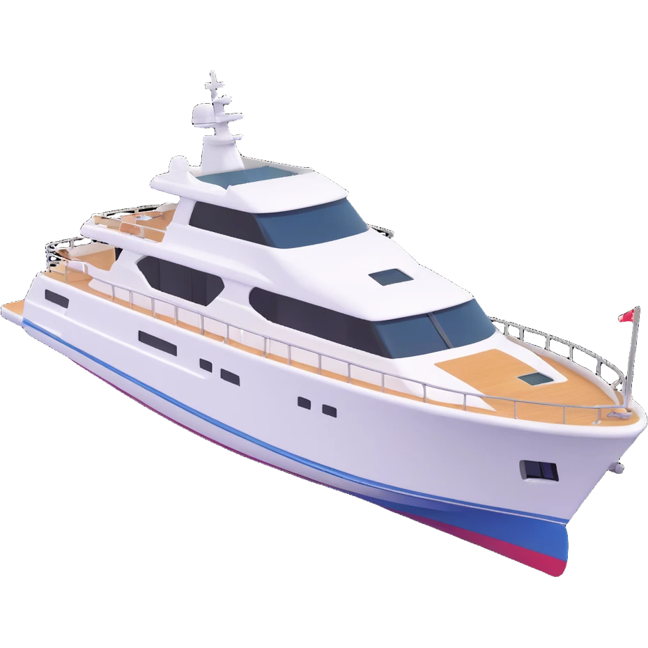 make a 70ft motor yacht facing to the right  emoji