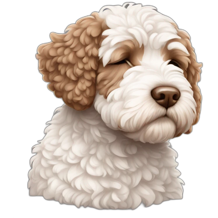 A Lagotto Romagnolo being sleepy emoji