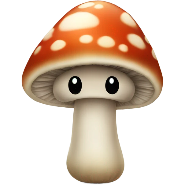 Mushroom wit arms and legs and a face emoji