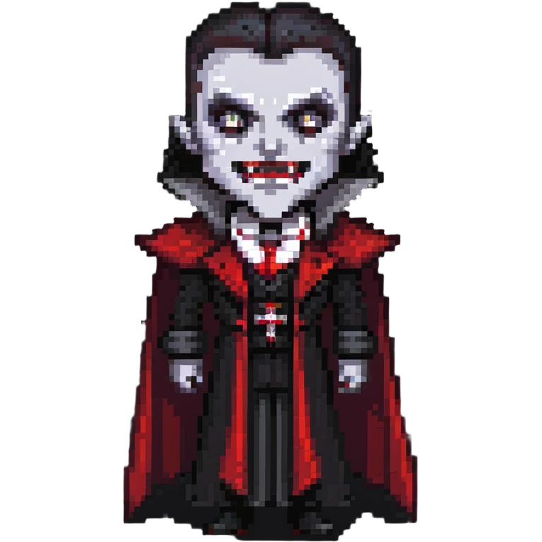 Classic Dracula vampire with widow's peak emoji