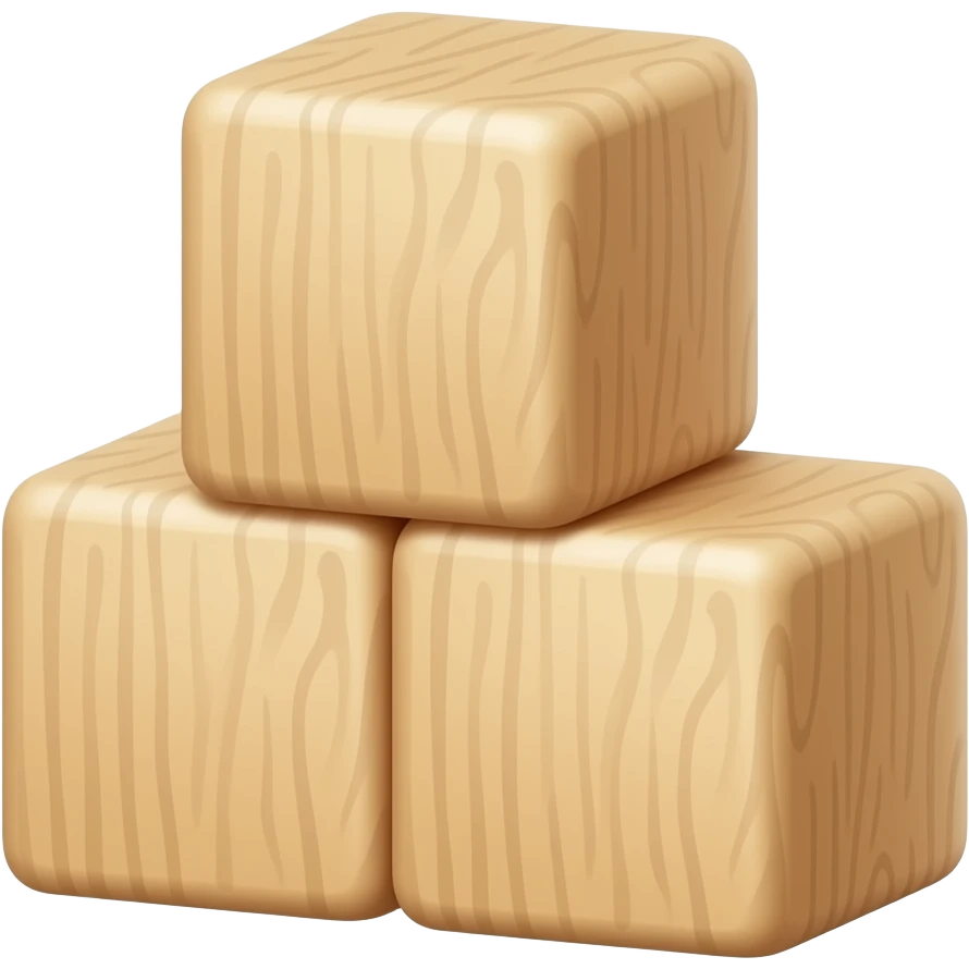 Wooden building blocks emoji