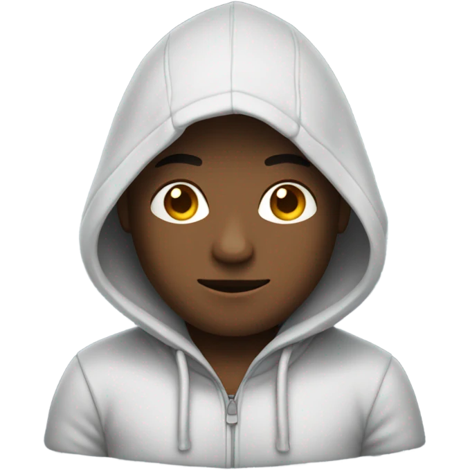 Hoodie wearing a guy emoji