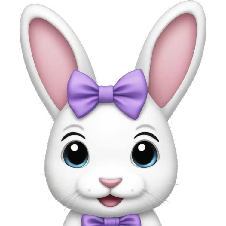bunny with a bow emoji