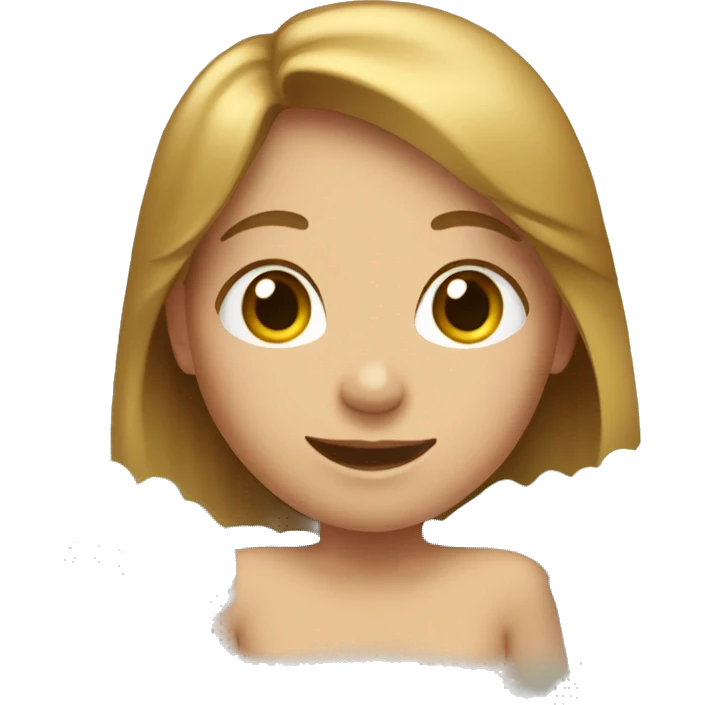 Light brown-haired girl in a tub bathroom emoji