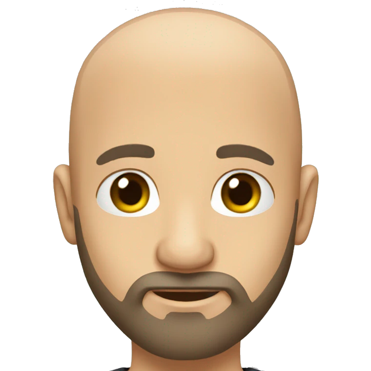 Bald bearded man emoji