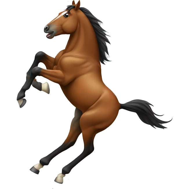 Horse rearing  emoji