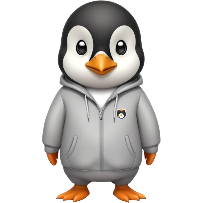 head and shoulders portrait of a friendly anthropomorphised penguin wearing a mafia-style tracksuit, soprano vibe, angry, confident scheming expression emoji