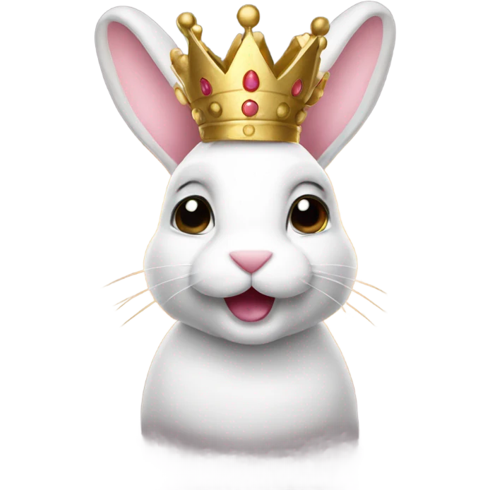 bunny with a gold crown emoji