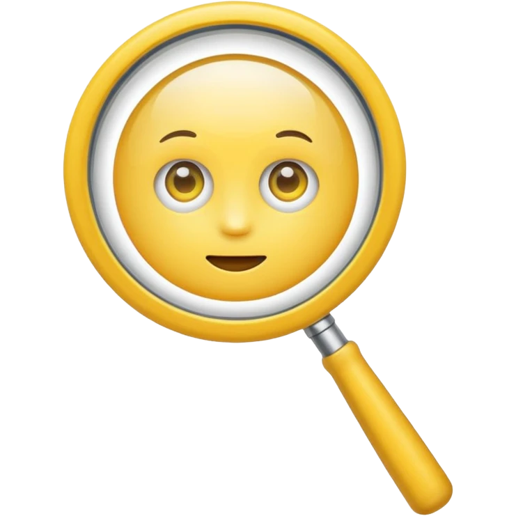 YELLOW Magnifying Glass emoji