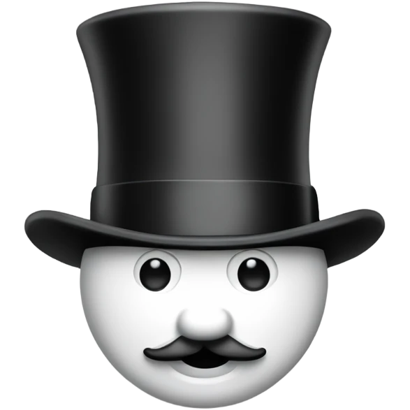 Monopoly man top hat emoji