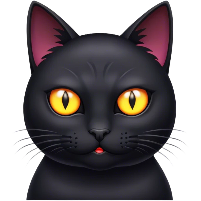 Evil black cat emoji