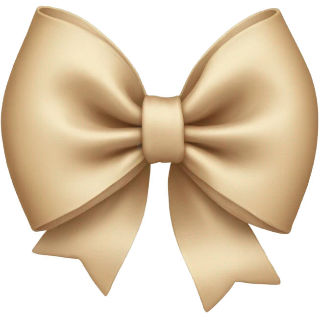 Beige bow emoji
