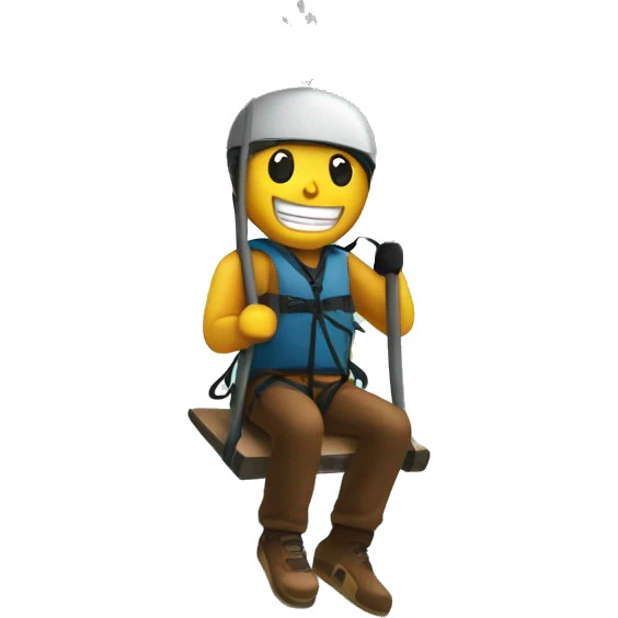 Zipline between peak 2 peak  emoji