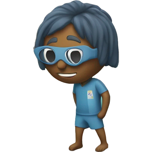 hipopótamo en una piscina emoji
