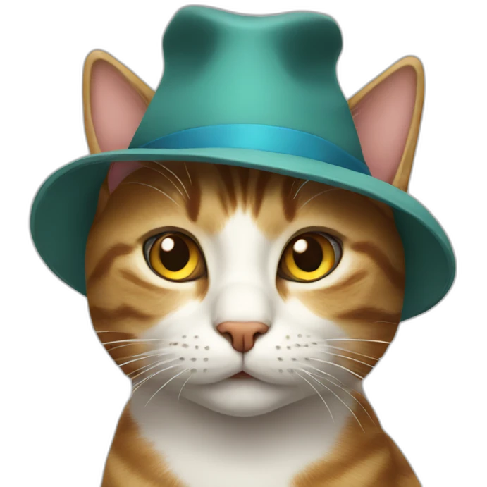 Cat with hat emoji