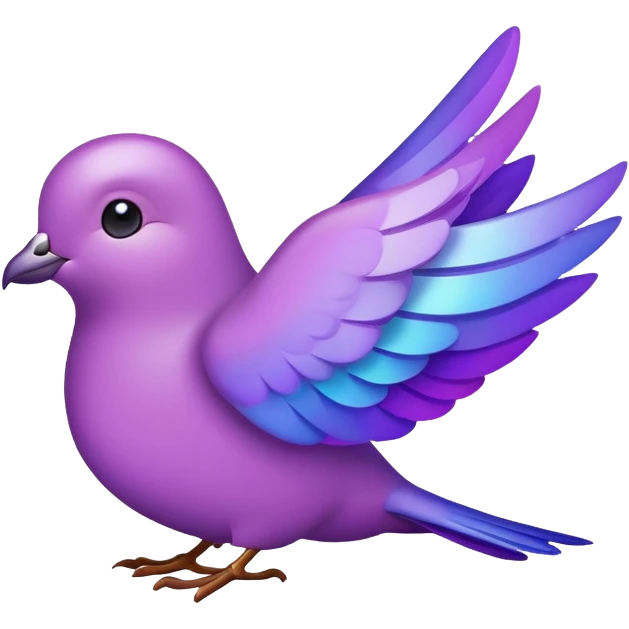 Sassy purple dove emoji