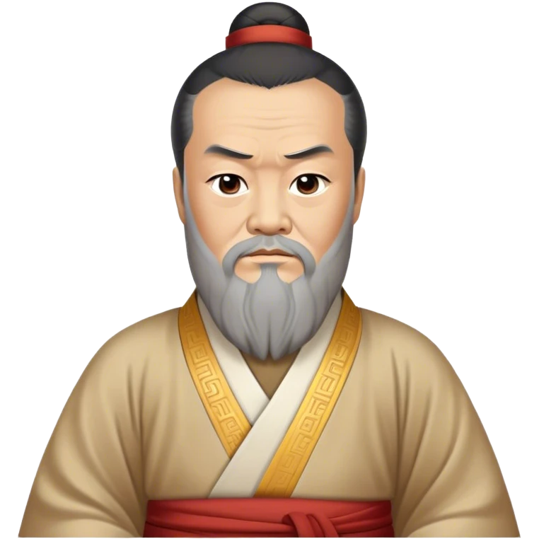 Cinematic Realistic Confucius Portrait Emoji, depicted as a wise ancient philosopher in traditional robes with a serene, contemplative expression, rendered with soft timeless textures and harmonious natural lighting that captures his enduring wisdom. emoji