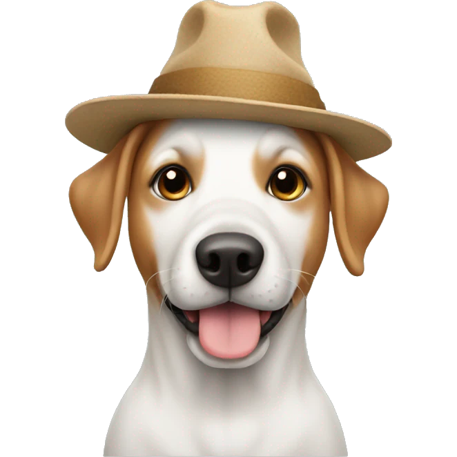 Dog wearing a hat emoji