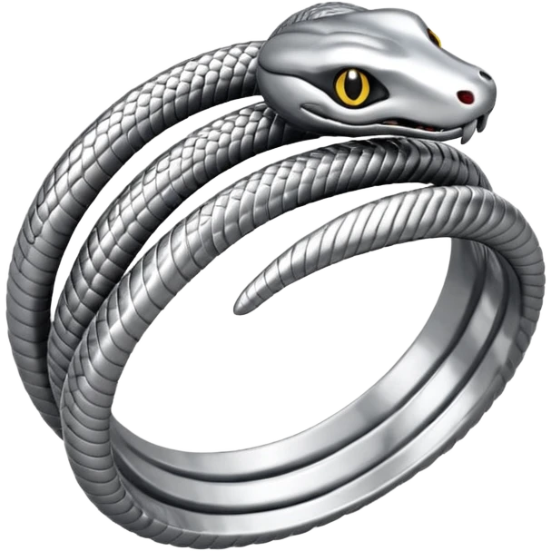 Snake silver ring emoji