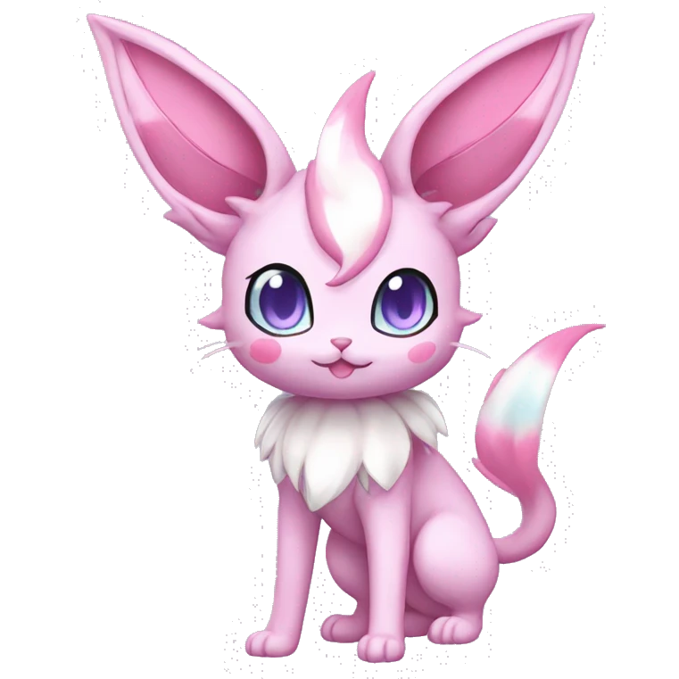 Kawaii Sylveon-Espeon-Pokémon full body emoji