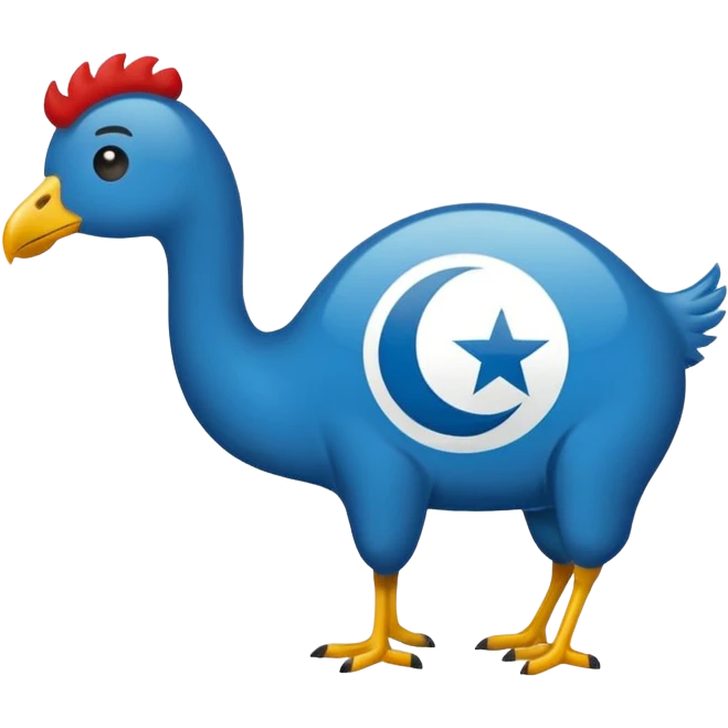 DOĞU TÜRKİSTAN BAYRAĞI (İNSANSIZ) AY VE YILDIZ MAVİ BAYRAK emoji