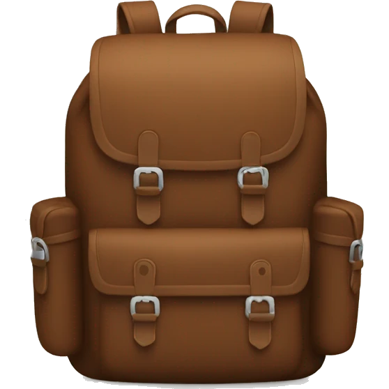 Brown backpack emoji